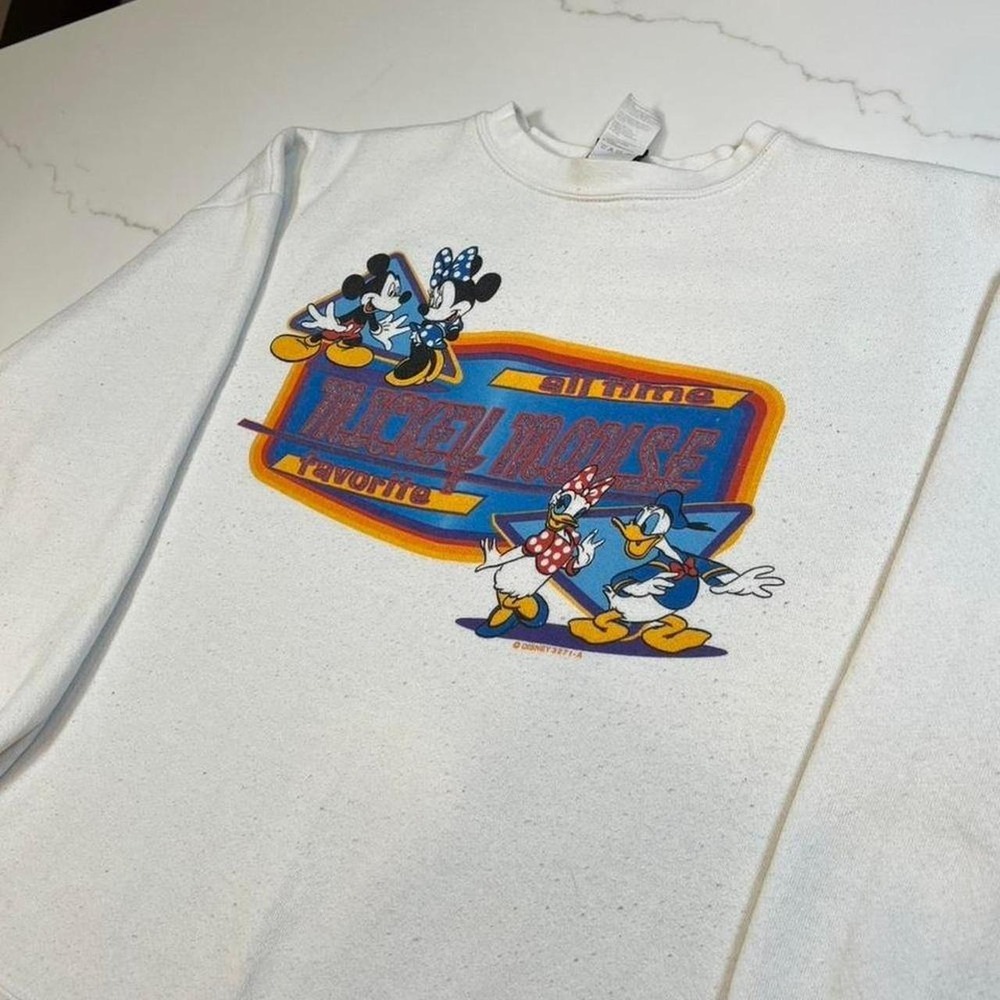 vintage 90s Disney Mickey Unlimited Sweatshirt All Time Favorite Retro White